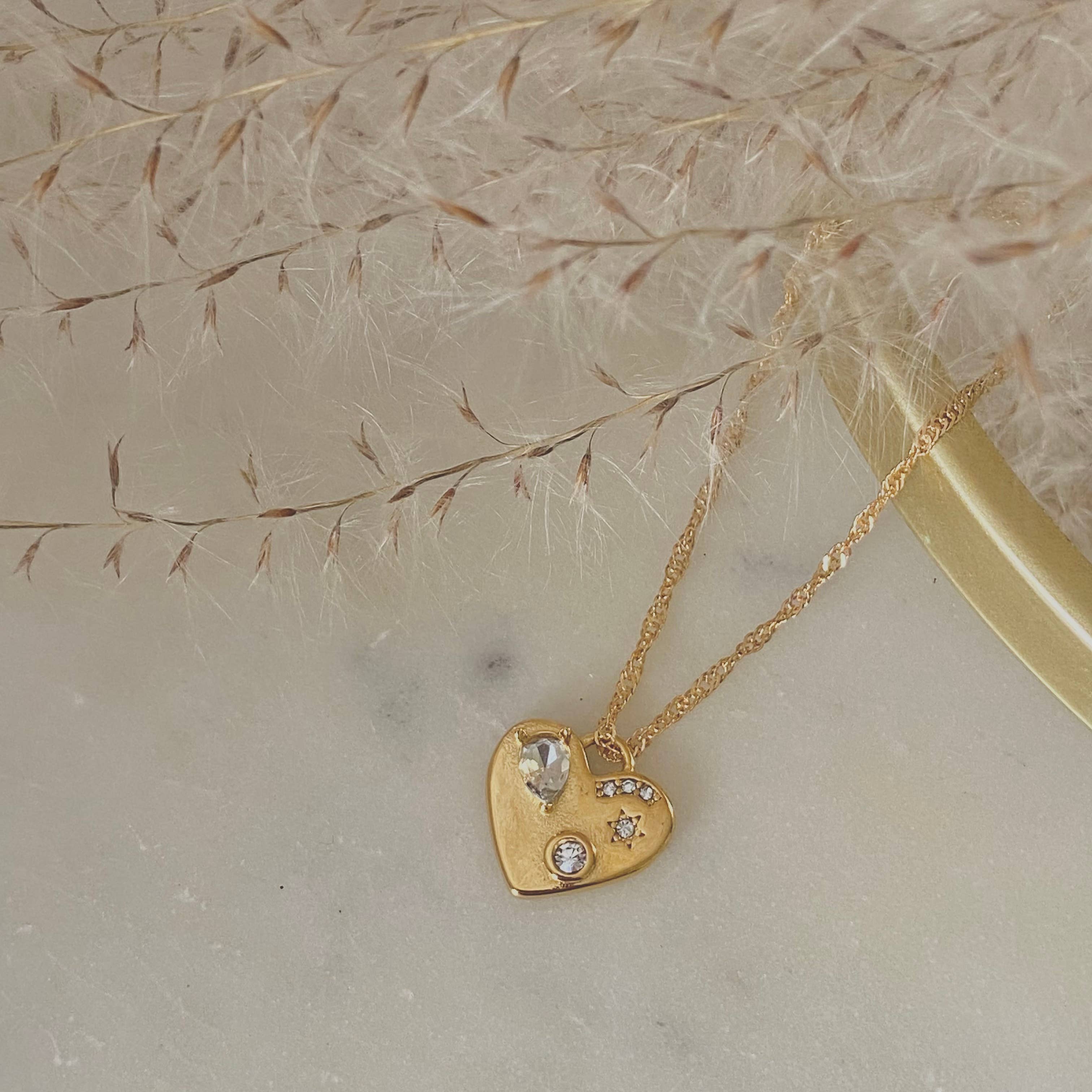 Solid Stainless Steel Dangle Heart 18 1in Extension Pendant