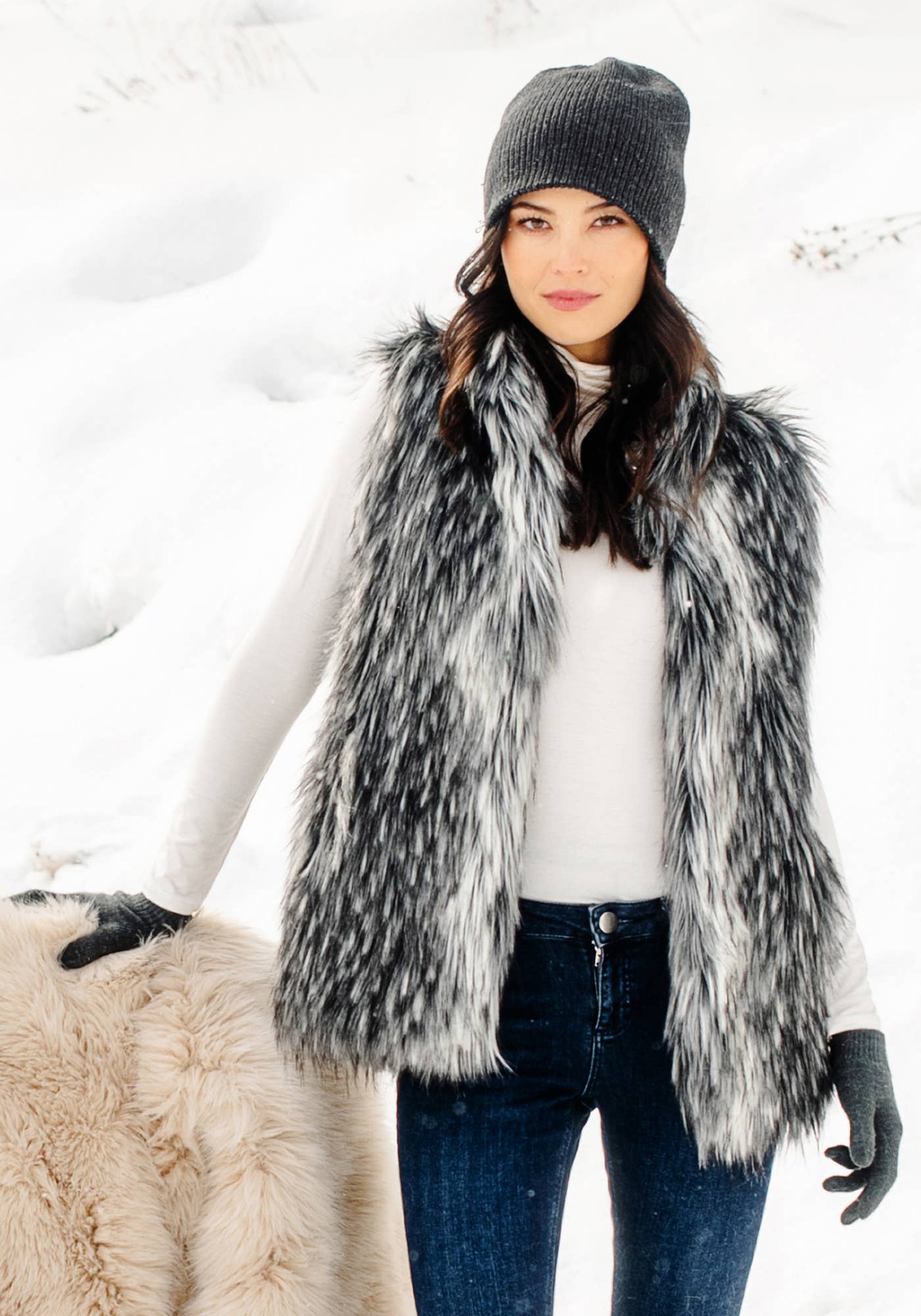 REMOVED BRAND - Wholesale Outerwear Vest - Women's - Limited Edition Faux Fur Hook Vest2