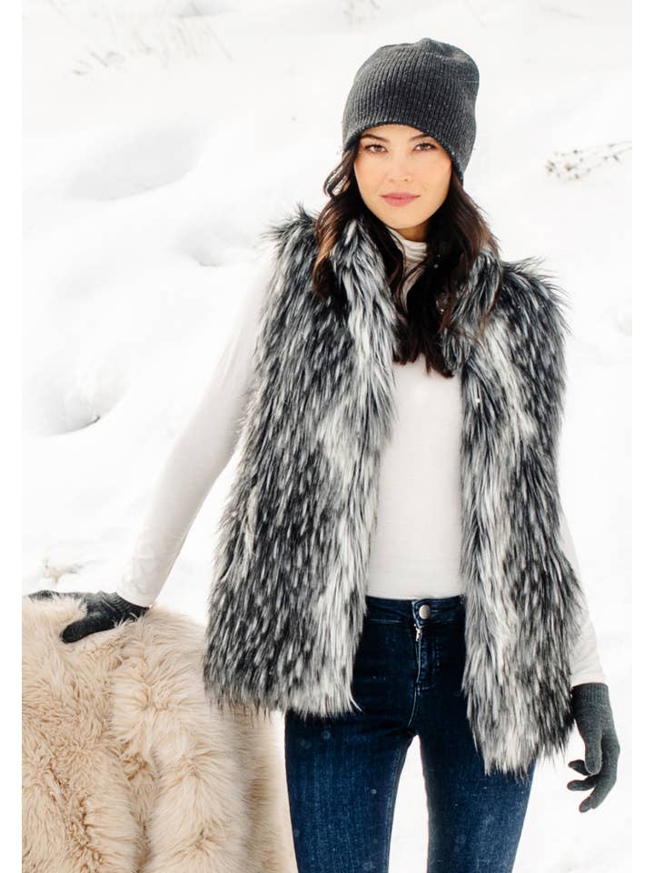 REMOVED BRAND - Wholesale Outerwear Vest - Women's - Limited Edition Faux Fur Hook Vest2