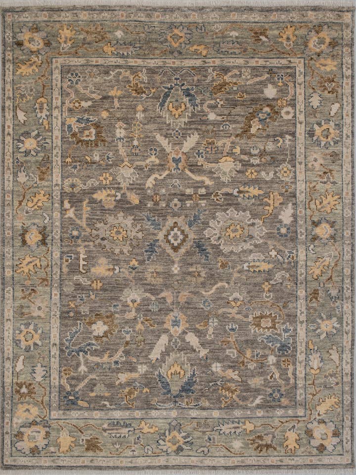 8x10 Gray Vintage Persian-Style Hand-Knotted Turkish Rug for wholesale by Aesthetic Homes LLC