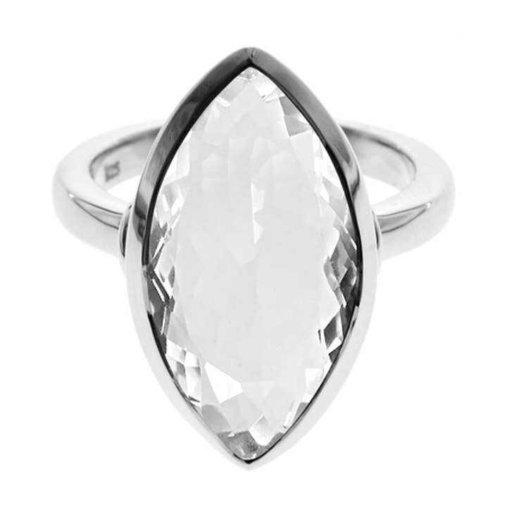 Samira enkel markis kvartsring for engroshandel hos Kali Ma Designs - Sterling Silver Jewellery