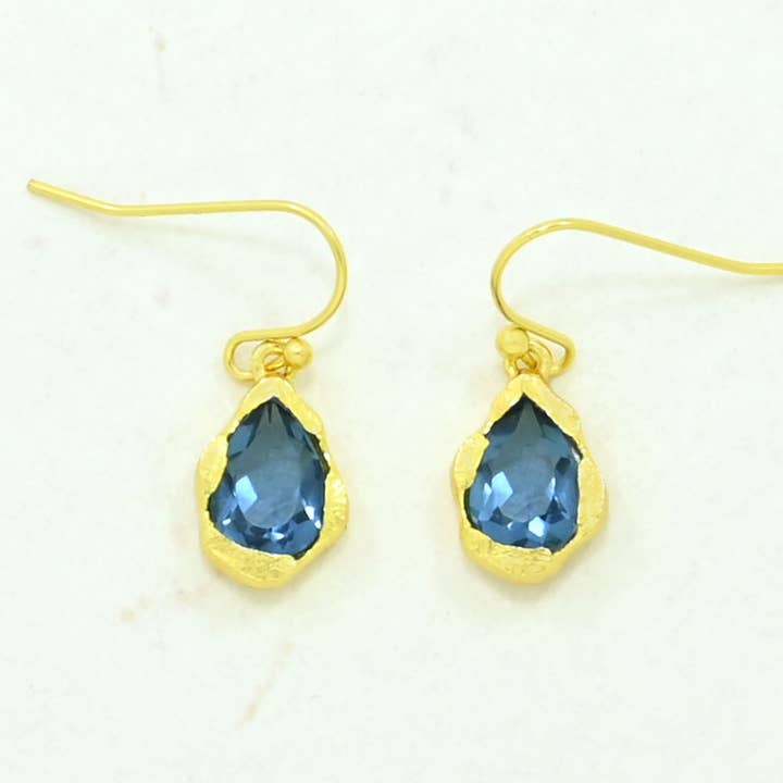 Schmuckoo Berlin - Wholesale Dangle Earrings - Kailany Earring Gold Plated - Blue Iolite0