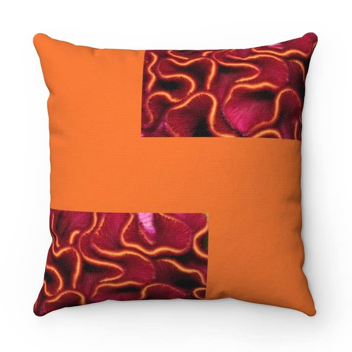 Orange Pattern Accent Pillow for wholesale by E.O.U. Ready Wear