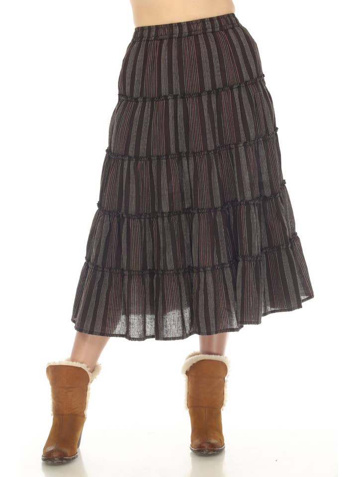 Lakhays Collection Inc. - Wholesale Rok - Dames - Twirl midi-rok met 5 lagen