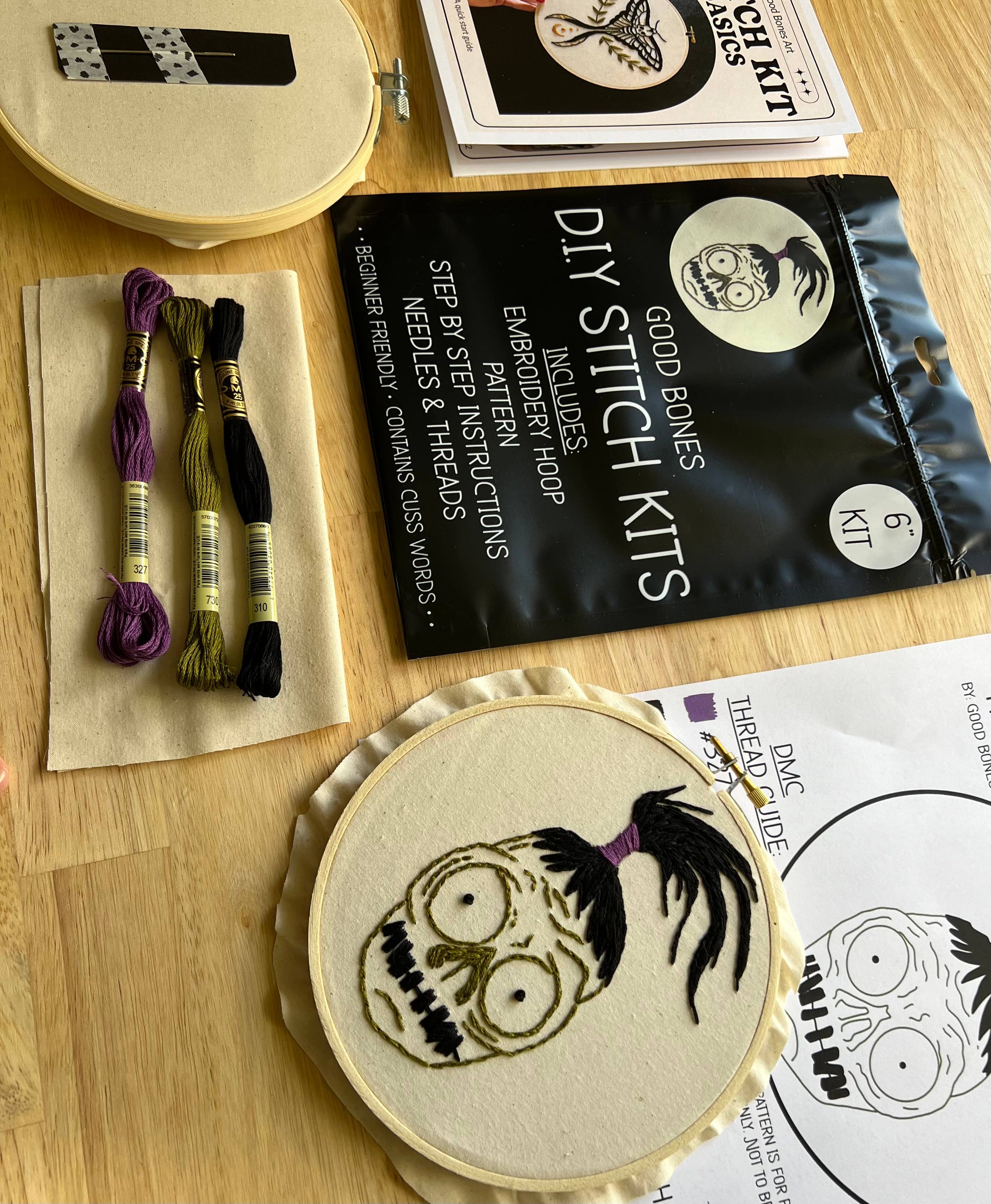 Good bones art – wholesale Material för broderi/korsstygn – Broderikit med krympt huvud 9