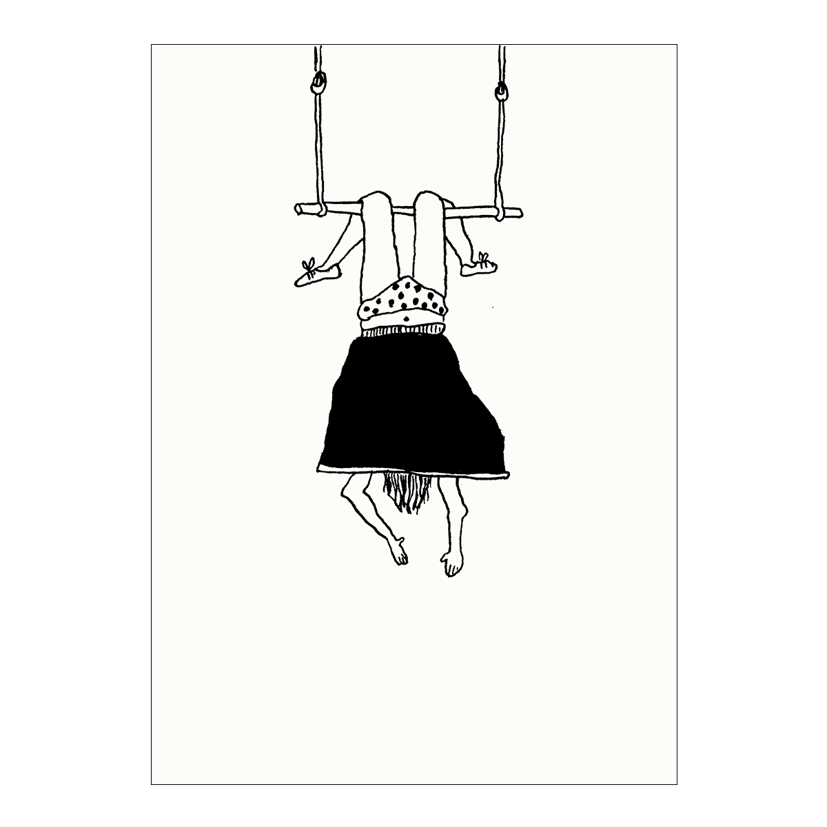 helen b - Wholesale Everyday Greeting Card - post card trapeze girl1