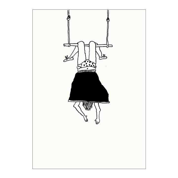 helen b - Wholesale Everyday Greeting Card - post card trapeze girl1