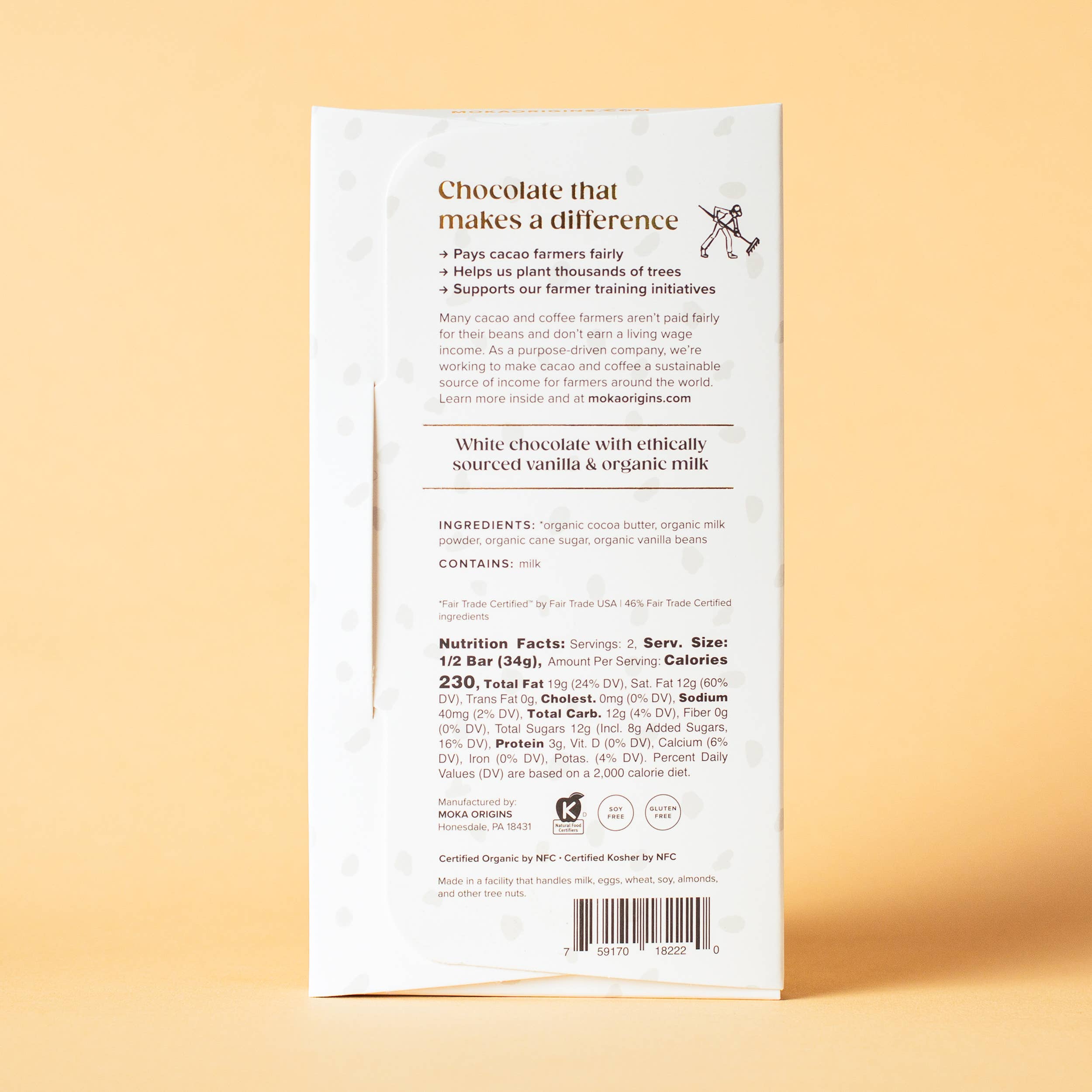 Moka Origins - Wholesale Chocolate Bar - Vanilla White Chocolate1