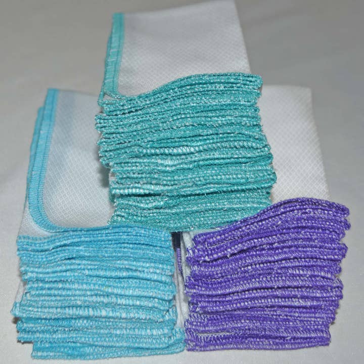 Ginas Soft Cloth Shop - Wholesale Dishcloth - White Birdseye - 11x12 Paperless Unpaper Towels 1 Ply8