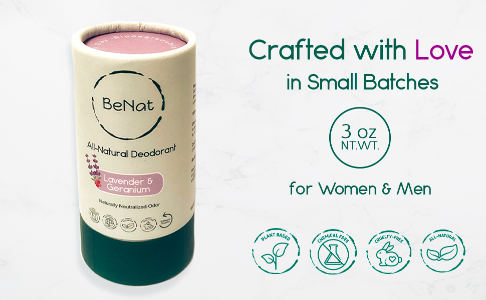 VIAI Beauty - Wholesale Deodorant - Unisex - BENAT 2-Pack All-Natural, Plastic-Free Deodorants7