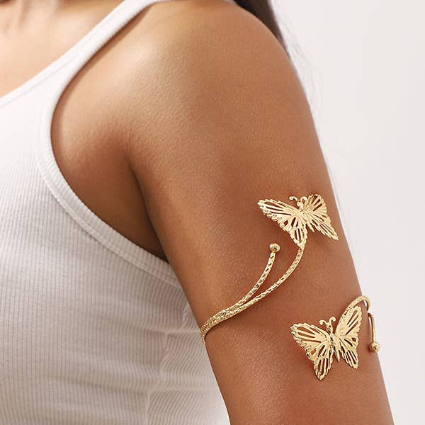 GOLD Adjustable Butterfly Shape Armlet Accessories for wholesale on Faire1