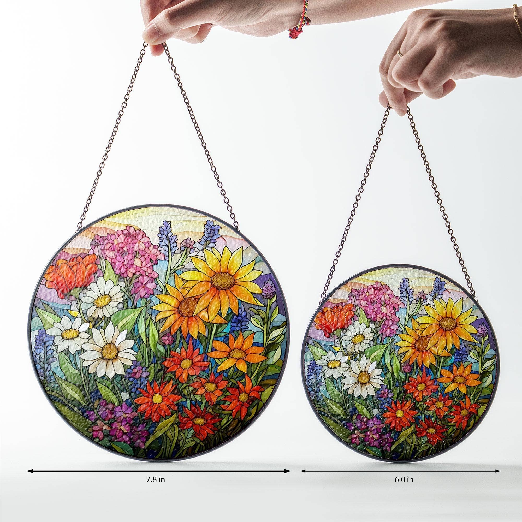 NVC Ecommerce LLC - Wholesale Zonnevanger - Wildflower Glas-in-lood Zonvanger, Cadeau voor Bloemenliefhebber3