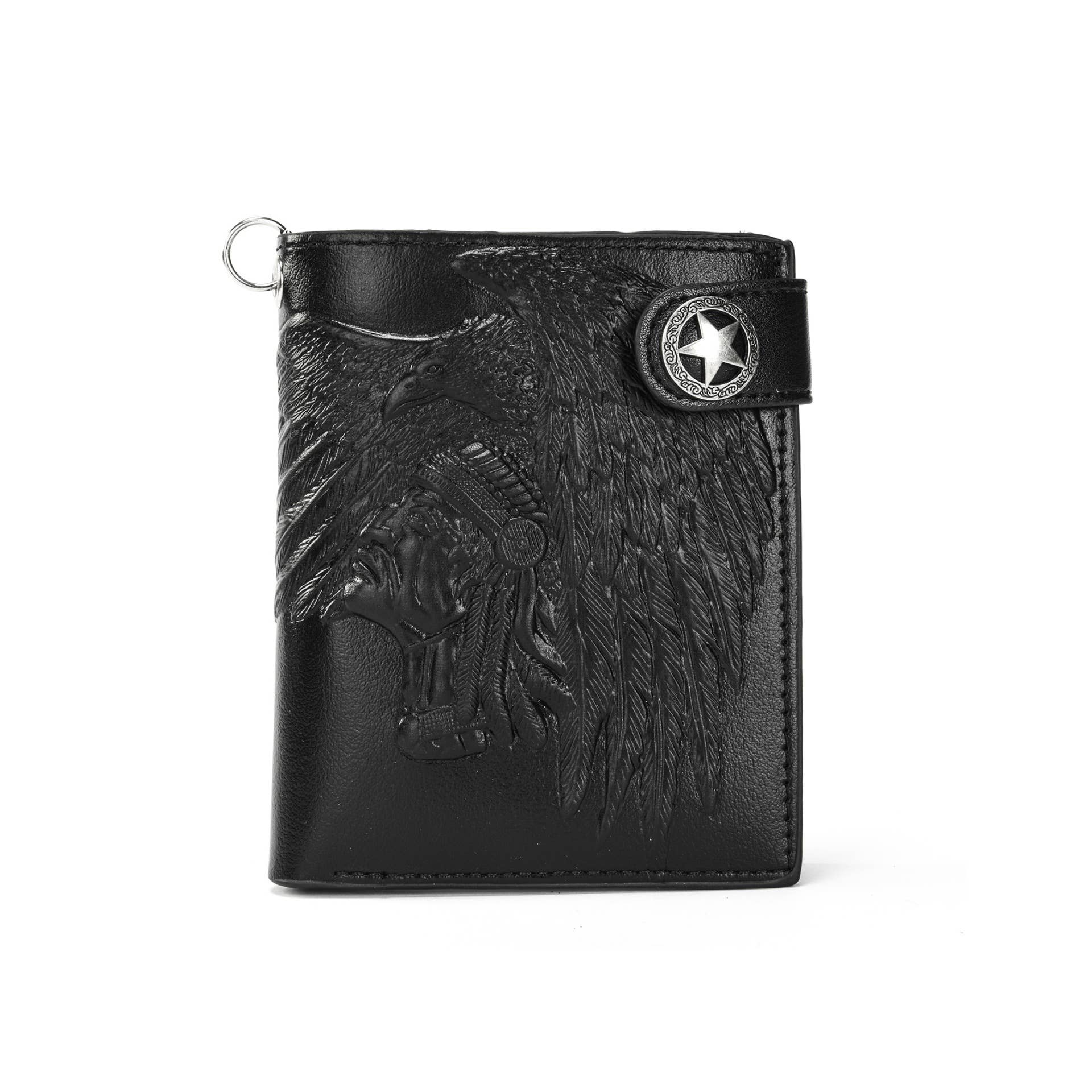 Tourtiwi – wholesale Wallet - Men’s – Gothic Indian Pattern Bifold Chain Wallet2