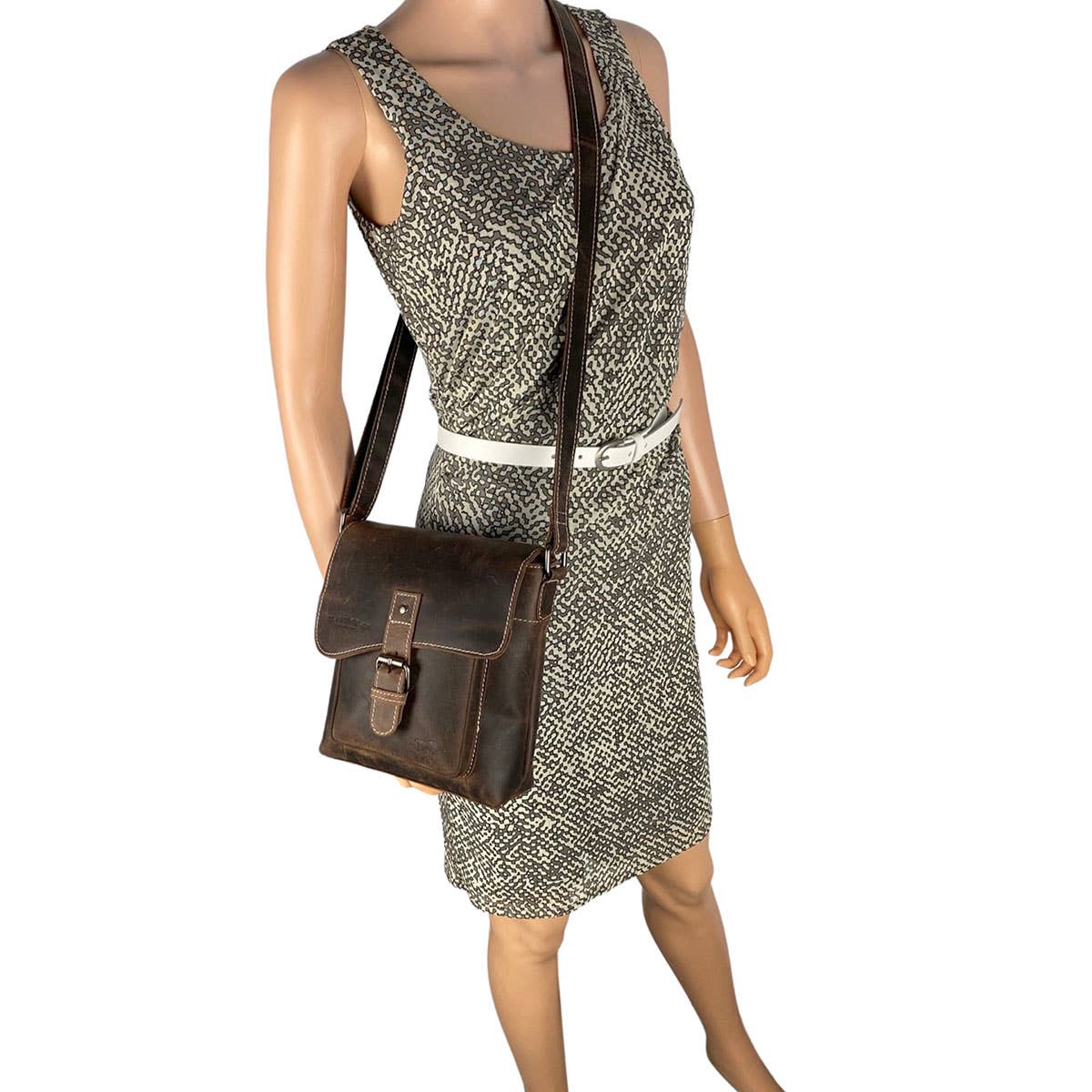 Arrigo – Großhandel Schultertasche – Unisex – Arrigo Umhängetasche mit Klappe aus Büffelleder – 3 Farben3