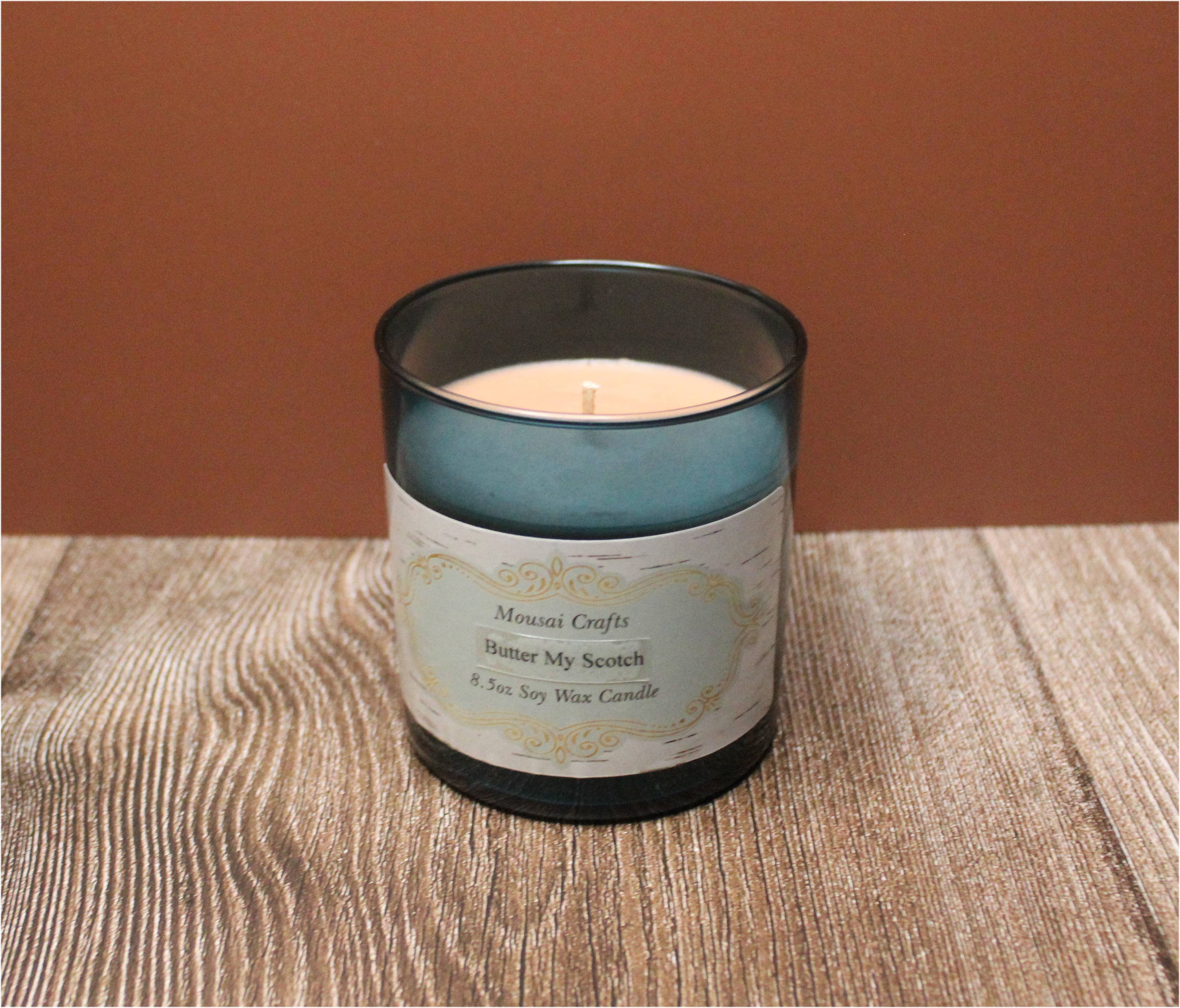 Mousai Crafts - Wholesale Jar/Filled Candle - Butter My Scotch 8.5oz Soy Wax Candle3