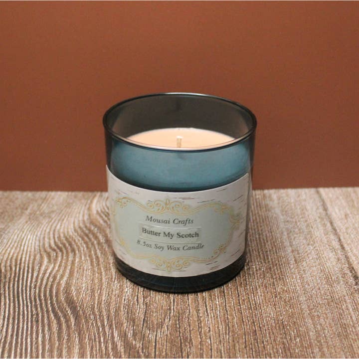 Mousai Crafts - Wholesale Jar/Filled Candle - Butter My Scotch 8.5oz Soy Wax Candle3