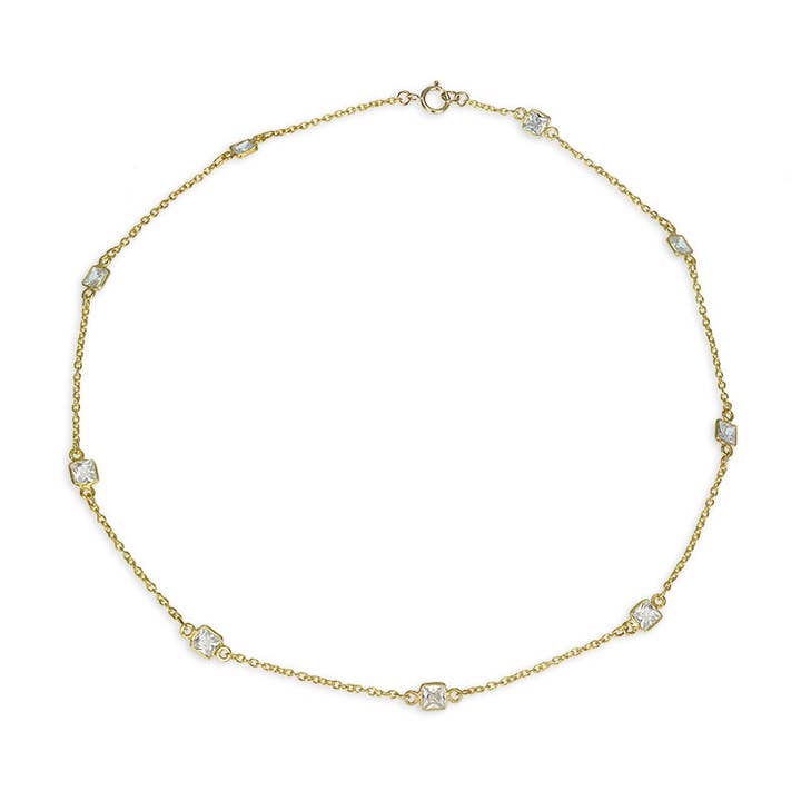 Collana a strati CZ per la vendita all'ingrosso da parte di Bozkurt Jewelry