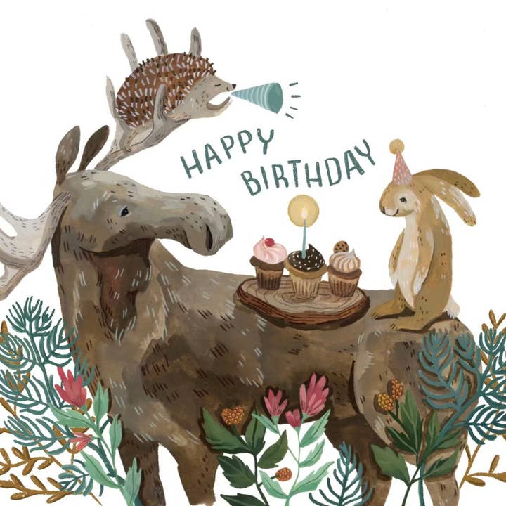 Canyon & Cove Art - Wholesale Birthday Card - Birthday Moose Card2