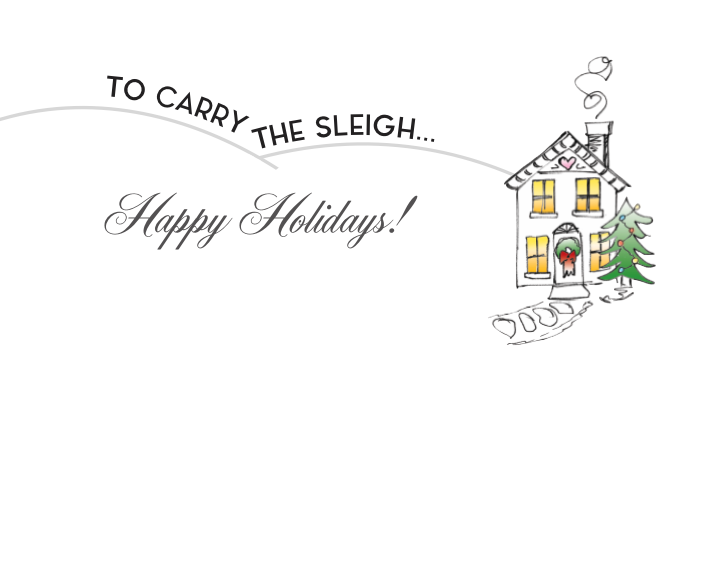 Horse Hollow Press / Pretty Funny Snarky Cards/Stickers - Wholesale Christmas Card - Horse Boxed Christmas Cards / Sleigh & Package / 8 Holiday 
2