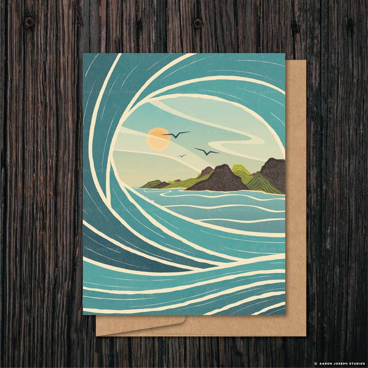 Through The Barrel Greeting Card for wholesale by Aaron Joseph Studios