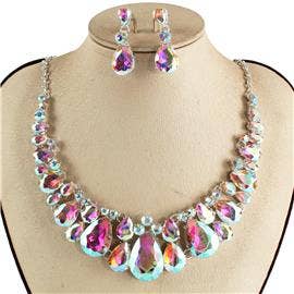 TAPA fashion - Wholesale Jewelry Set - Crystal Necklace Earring Set FJN362 (1PC)10