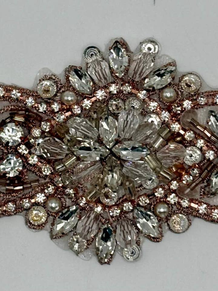 "Lacey" Rhinestone Bridal Belt for wholesale by Appliques with Glitz