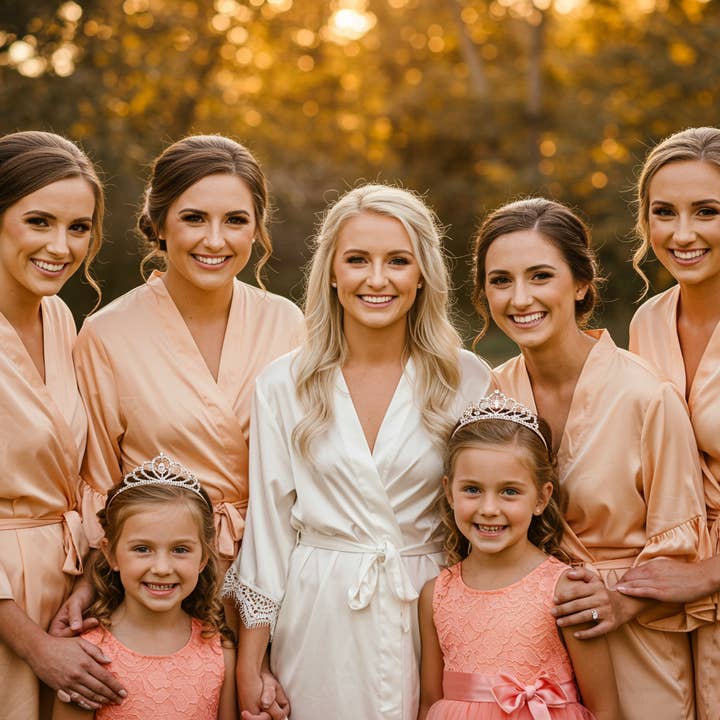 Abito da sposa personalizzato in cotone con volant per la vendita all'ingrosso da parte di The Blissful