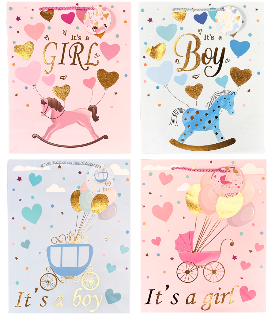 Angels Craft - Wholesale Gift Bag - Baby Shower Gift Bag  - Cute animals, assort 4 styles1