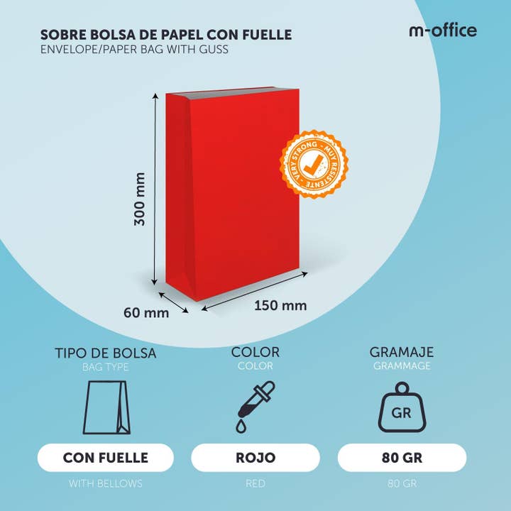 MEDEL OFFICE - Vente Pochette cadeau - Sacs en papier kraft bleu clair pour cadeaux et entreprises x25