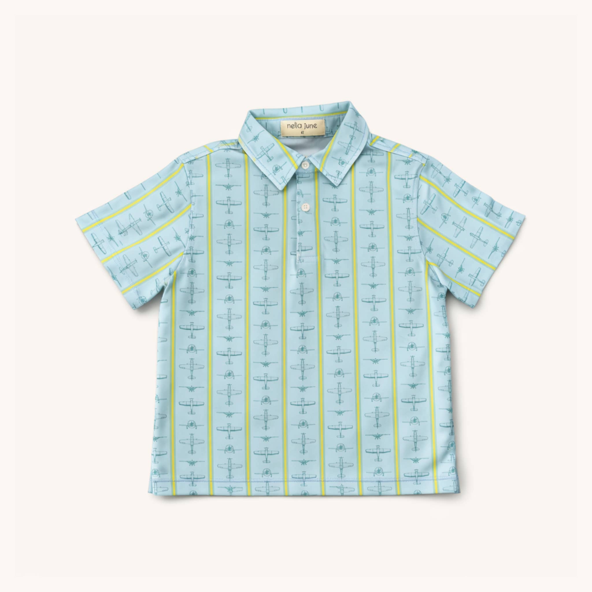 Boys' Performance Polo in Airplanes for wholesale on Faire