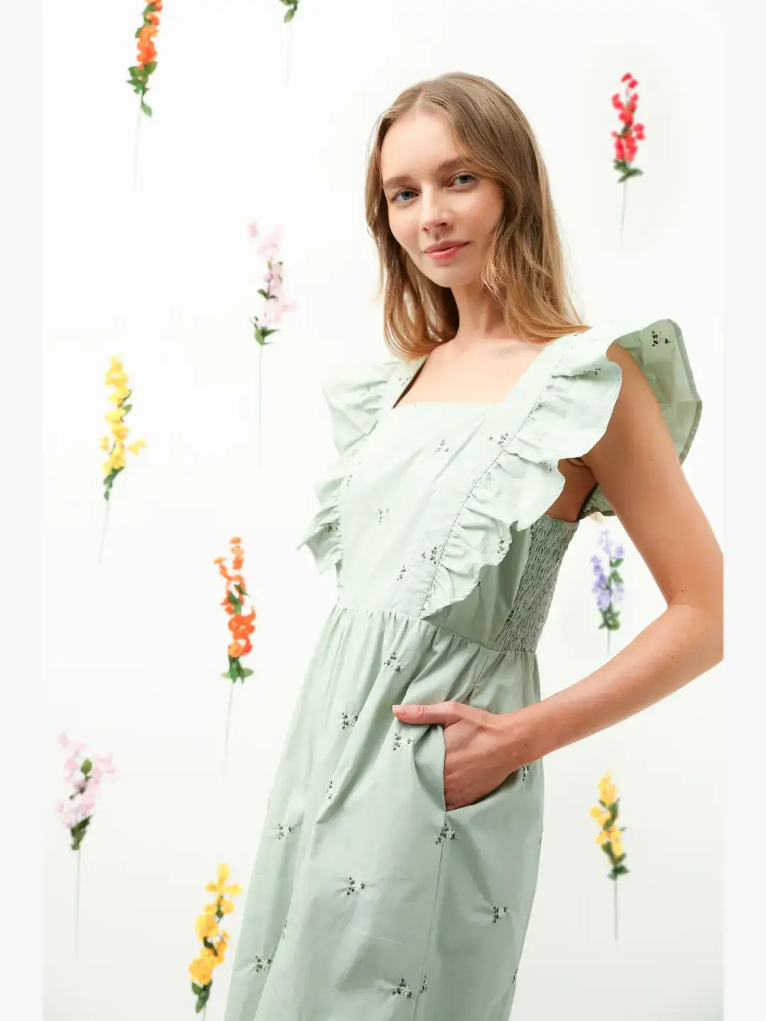 Reminiscence - Wholesale Dress - Women's - REMI014 - Embo Midi Dress6