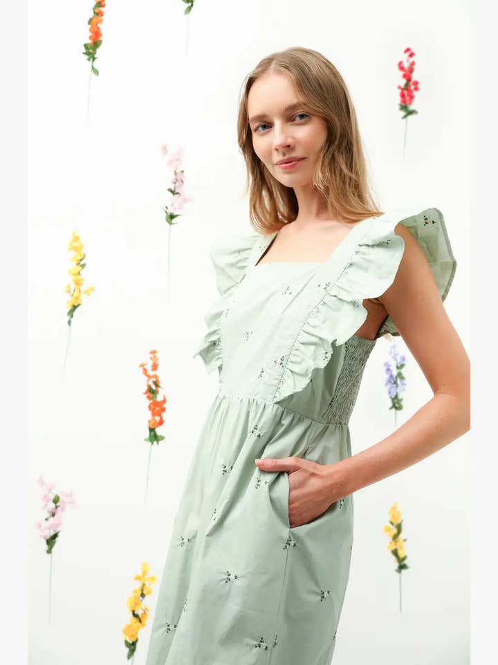 Reminiscence - Wholesale Dress - Women's - REMI014 - Embo Midi Dress6