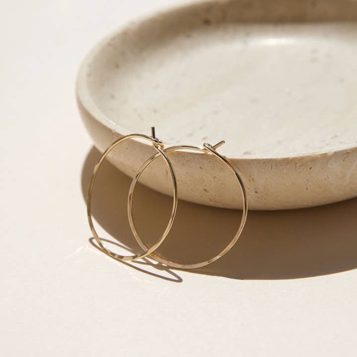 Organic Hoops for wholesale by Token Jewelry