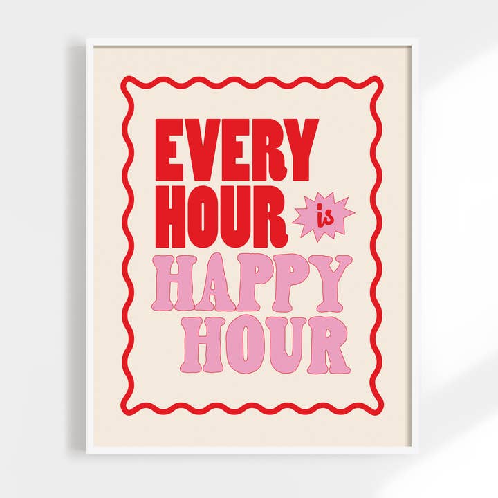 Varje timme är Happy Hour-tryck för wholesale av Kuku Studio