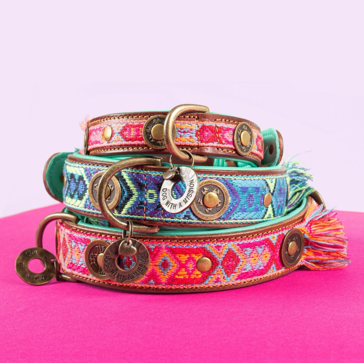 Dog with a Mission - Wholesale Pet Collar - Dog - Boho Rosa Collar 2