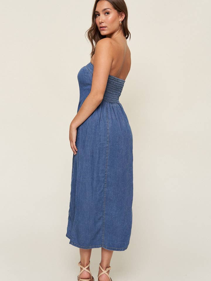 What Lo Wants - Wholesale Dress - Women's - Tahoma Tencel Denim Dress4