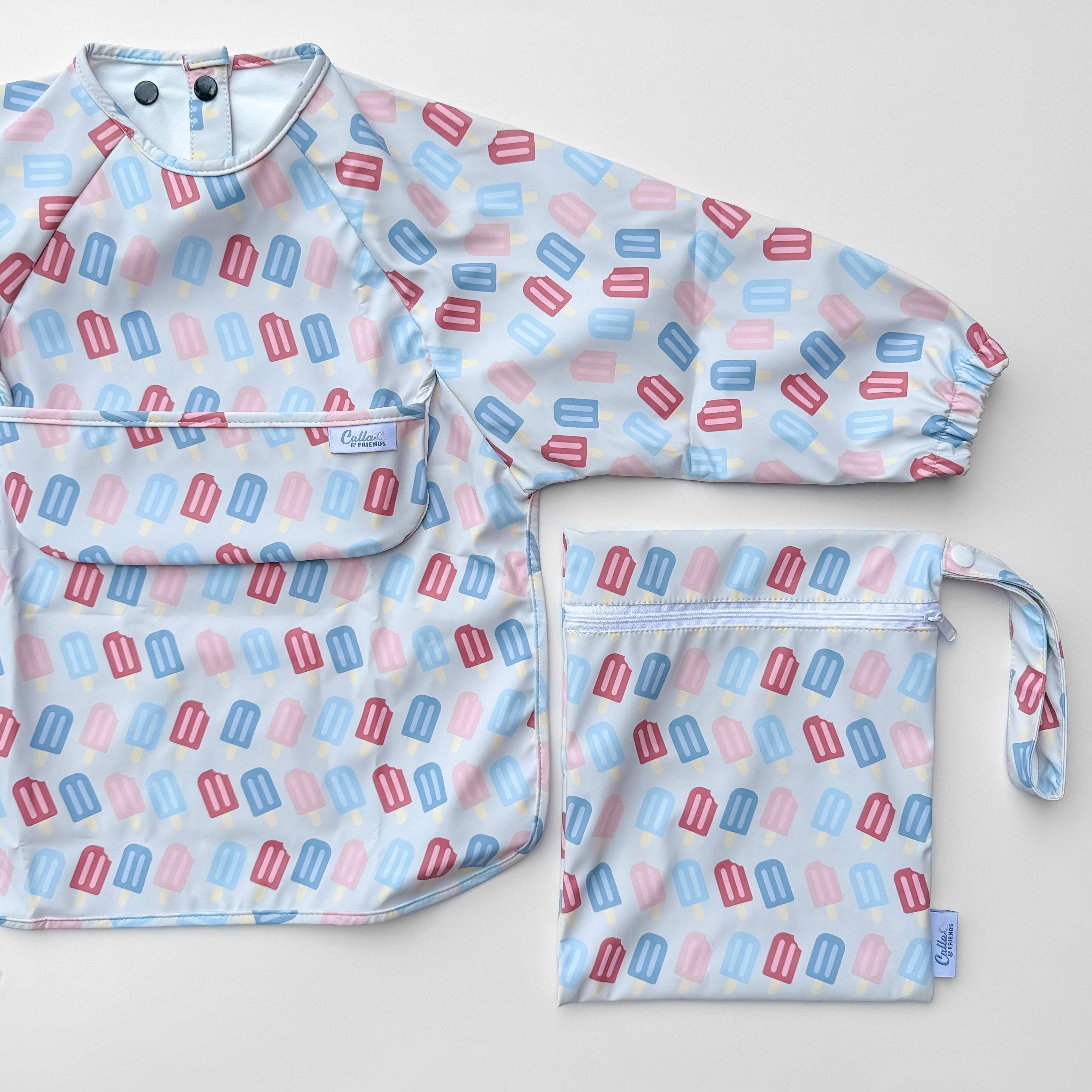 Calla & Friends - Wholesale Bib - Baby - The Grayson Long Sleeve Bib - Popsicles3