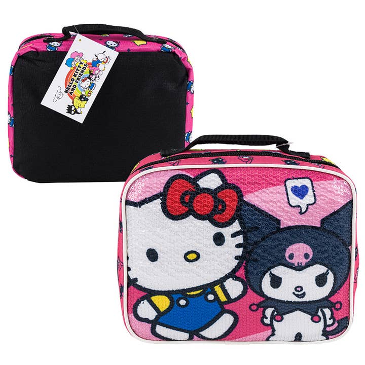 HELLO KITTY  FRIENDS SEQUIN  LUNCH BAG for wholesale by Paperdoll