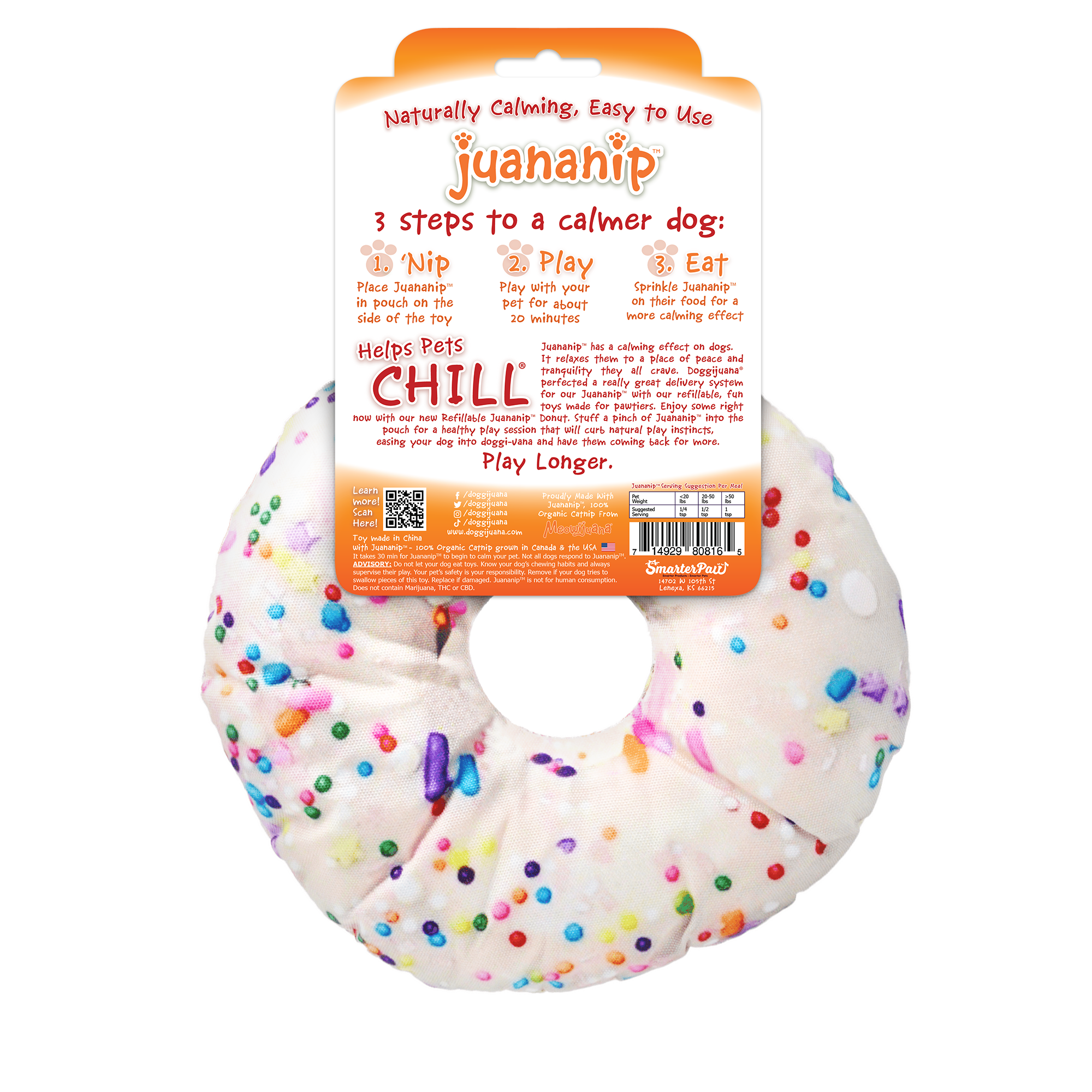 Doggijuana - Wholesale Pet Toy - Dog - Get the Munchies Donut Refillable Dog Toy5