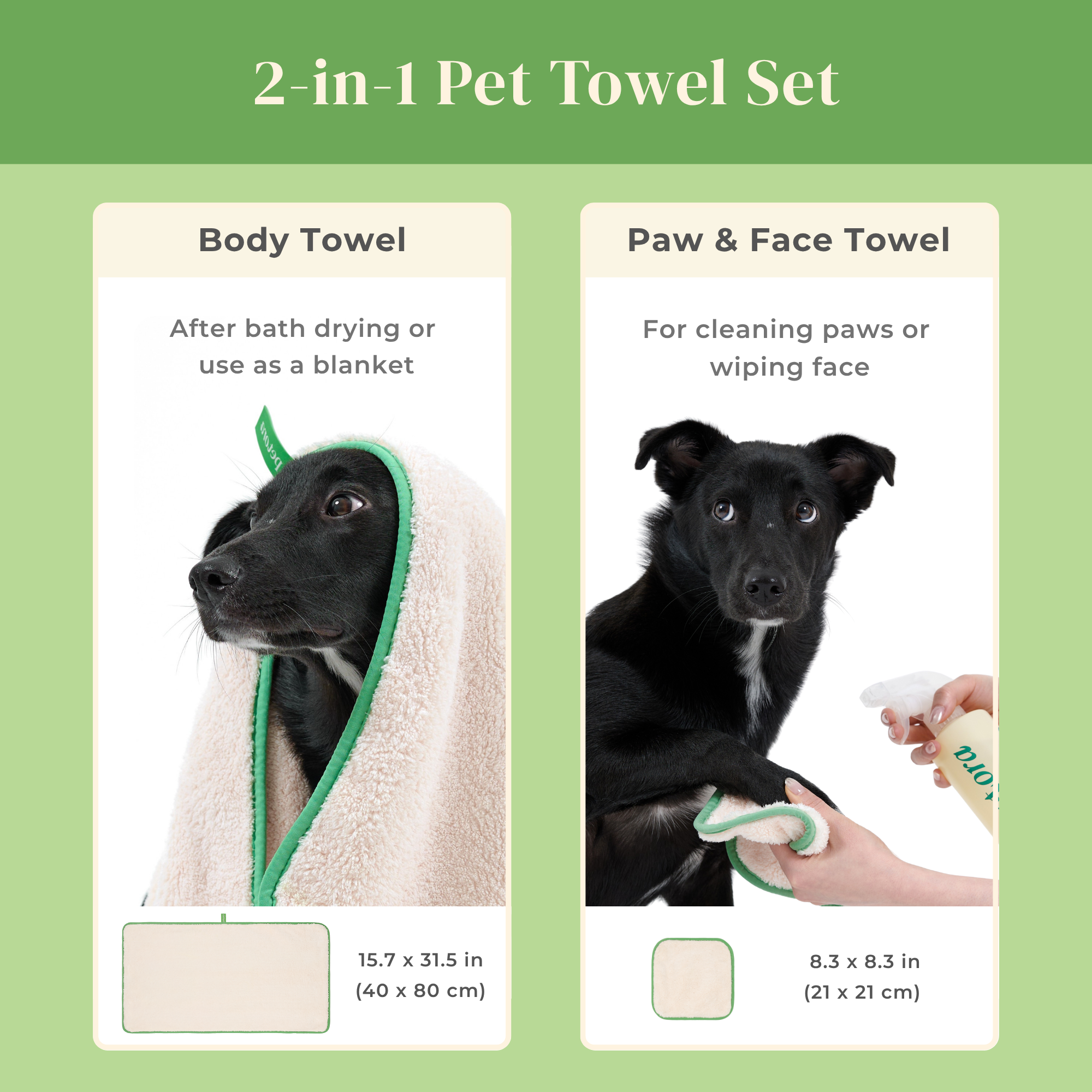 petora - Wholesale Pet Towel - Cat/Dog - RUB ME MORE Pet Spa Towels Set3
