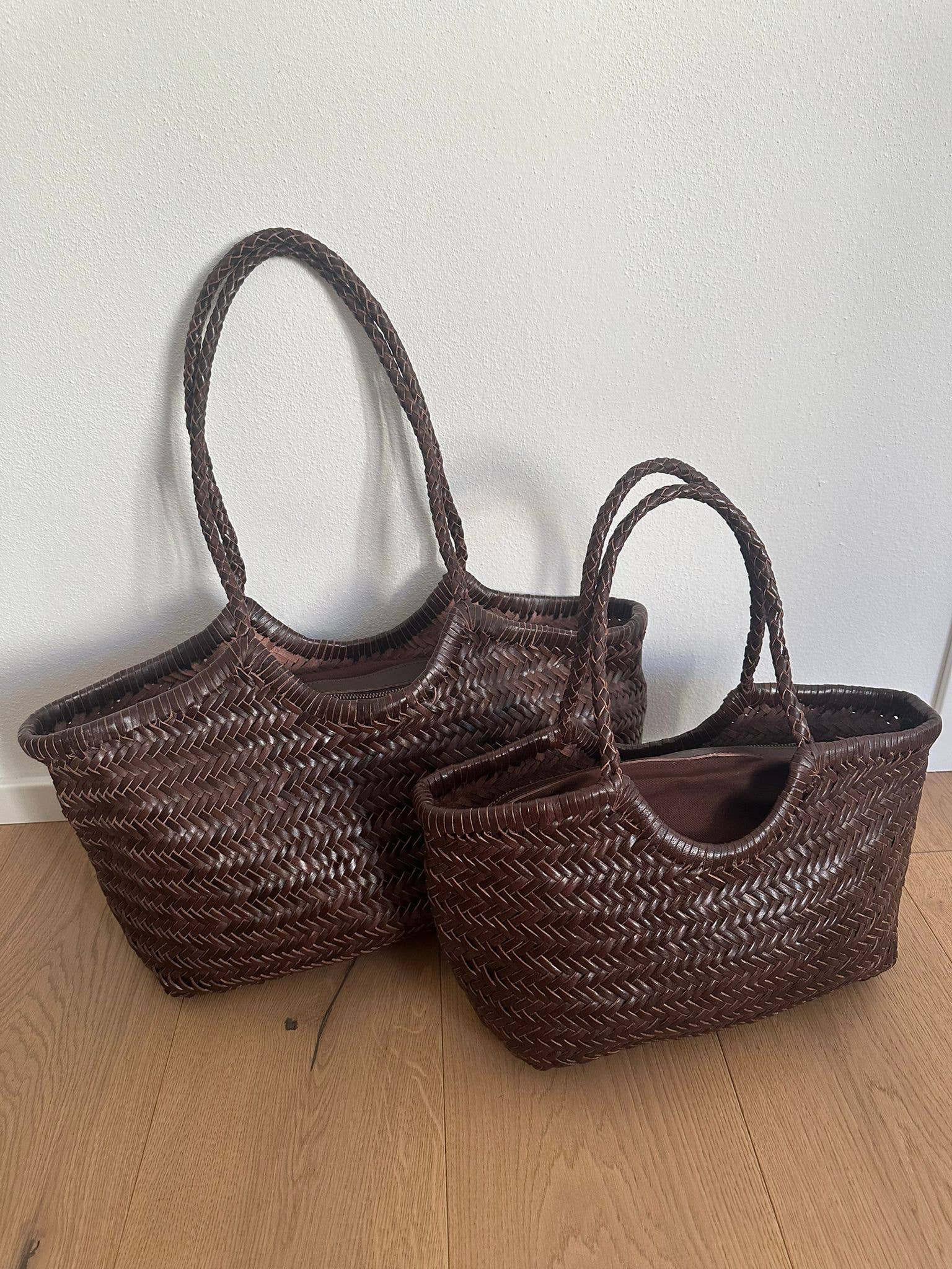 Zhade – Sacola - Mulher por atacado – DORA PREMIUM - grande entrançada à mão em pele genuína1