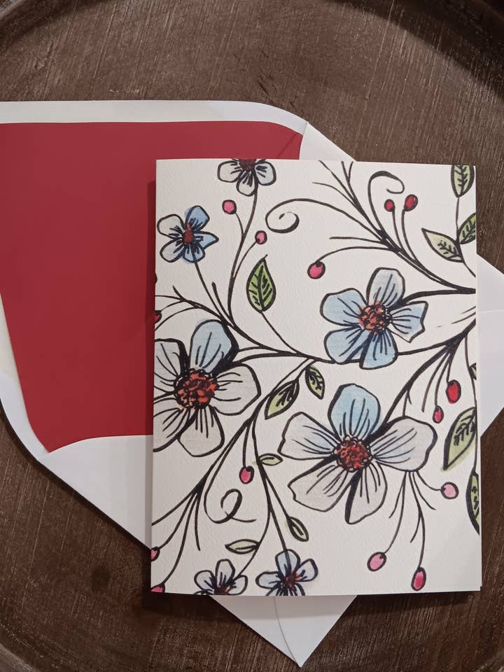Floral Watercolors Everyday Card for wholesale by The Lettering Loft