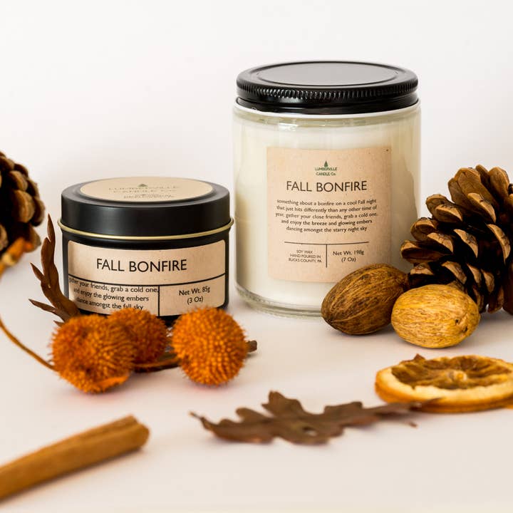 Lumberville Candle Co. - Wholesale Jar/Filled Candle - Fall Bonfire2