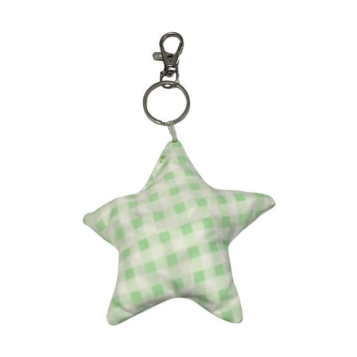 Mintgroene Gingham Tasbedel voor wholesale door Trash Bandit NYC