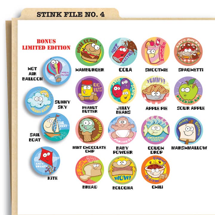 JFL Enterprises - Wholesale Sticker - Kids & Baby - Scratch & Sniff Sticker No.4 Floor Assortment