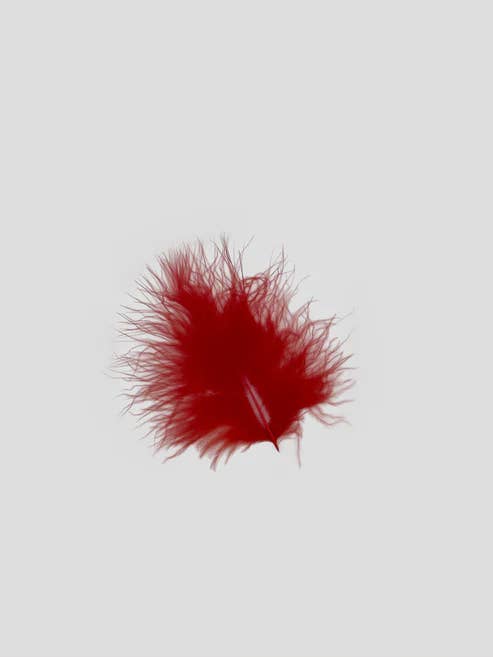 Marabou 7 cm Rood voor wholesale door Enkels Feathers