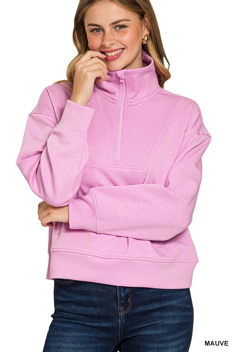 Vanilla Monkey - Wholesale Sweatshirt - Women's - Scuba Half Zip Pullover19