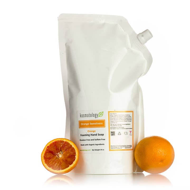 Kosmatology - Wholesale Hand Soap/Wash - Orange Foaming Hand Soap Refill | Organic - 34oz1
