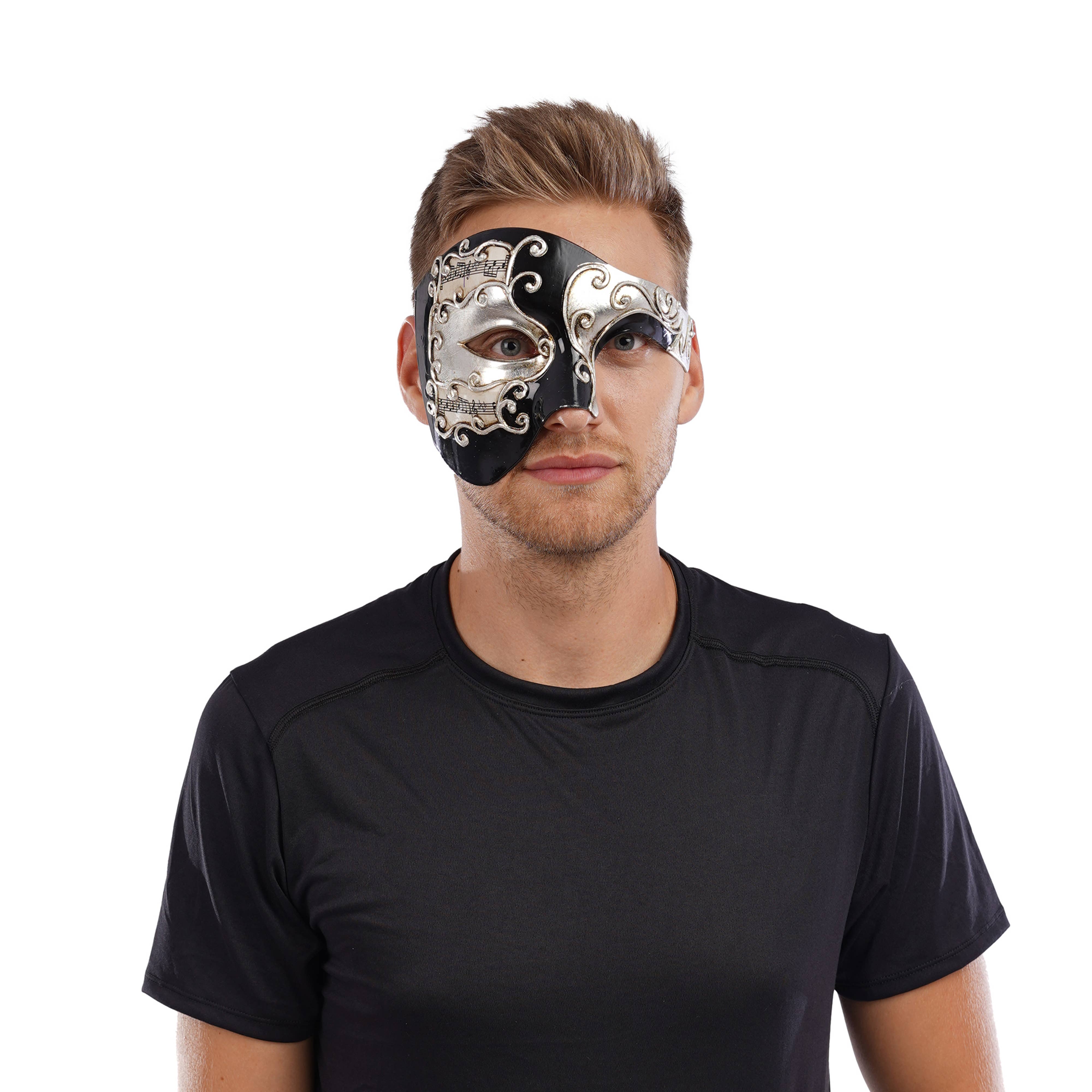 Stylex Party - Wholesale Costume - Men's - Venetian Half Face Mask Halloween Masquerade Ball Unisex Fan0