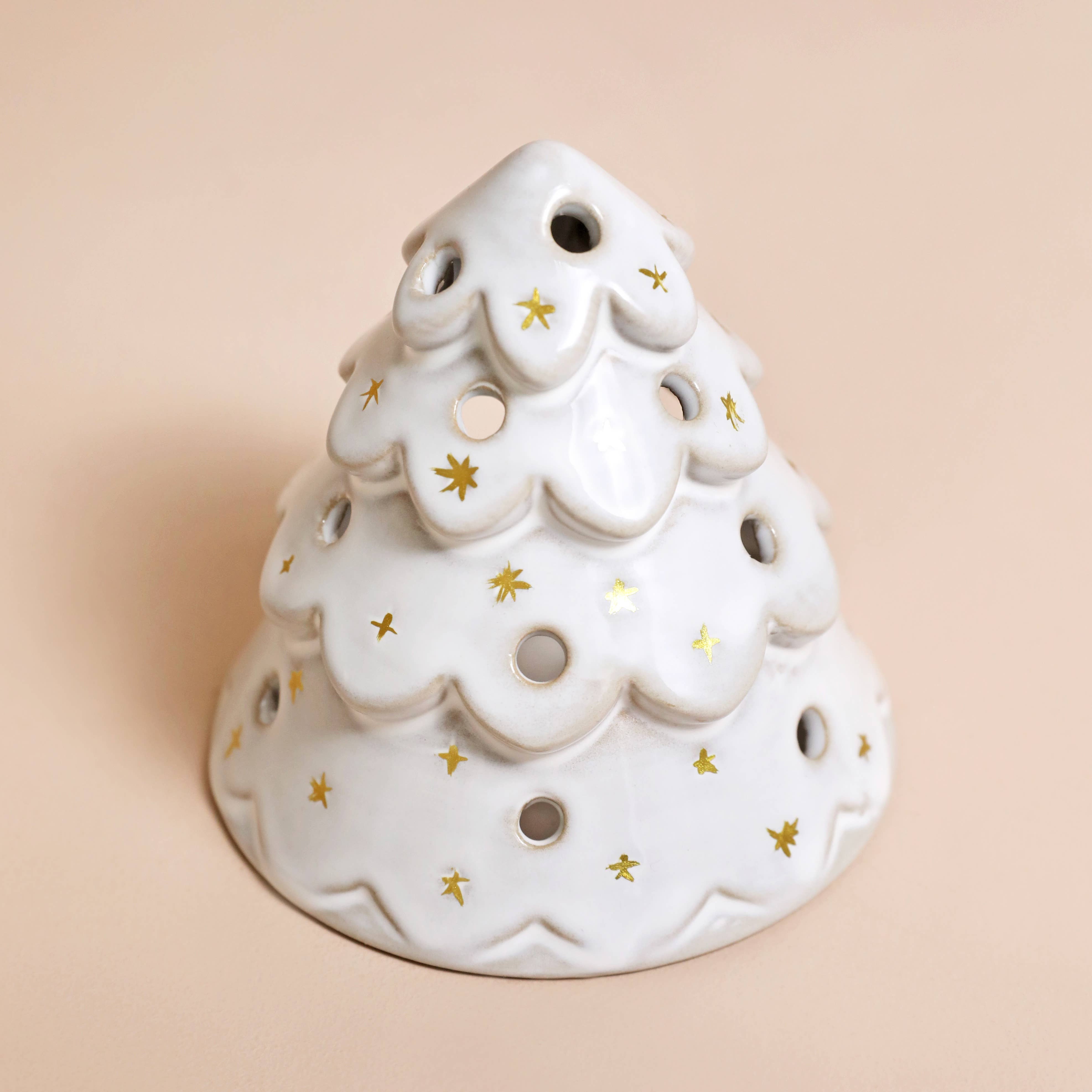 Lisa Angel – wholesale Candle holder – White Christmas Tree Tealight Holder -Not available to EU1